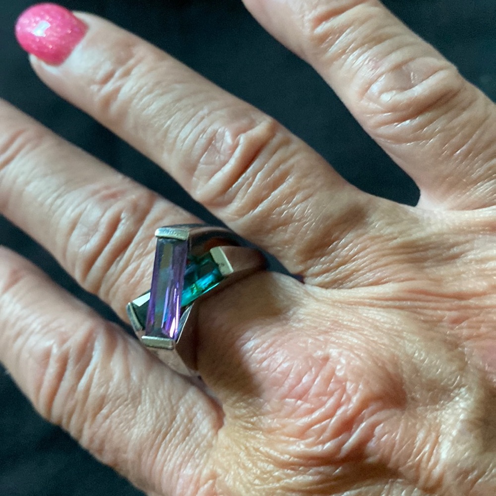 Blue and purple ring